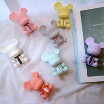 바이비티 귀짝베어 석고방향제 차량용방향제 차량용디퓨저 인테리어소품, 02코랄핑크, 일반용