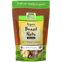 Now Foods Real Food 유기농 브라질너트 무염 284g(10oz), One Color, One Size