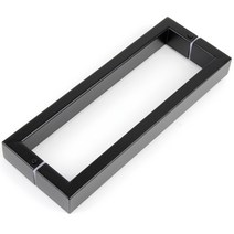 사각마주 블랙 센터340mm 강화도어 유리문 손잡이, 사각마주(블랙)