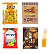 청우 누룽지맛캔디 450g + 계피맛캔디 450g +호박엿 400g + 캔디종합 450g, 1세트