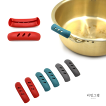 실리콘 양수 냄비 손잡이 커버 라면냄비 집게 부속품 내열 카바 홀더 2개 세트