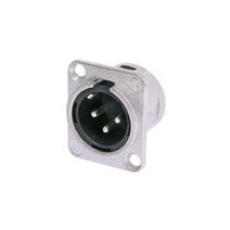 뉴트릭 Neutrik NC3MD-L-1 3 Pole Male XLR Panel 커넥터 Nickel 케이스 Silver Contacts