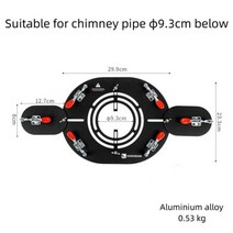 캠핑화목난로 연통 스텐 자바라 연장 난로 텐트 스토브 잭 캠핑 장작 파이프 절연 화염 보호 플레이트 굴뚝 구멍이 있는 핫, [02] Chimney baffle A