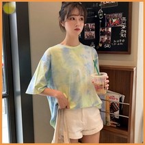 여자 반팔 티 티셔츠 추천 드레스 여성 패션 스타일 데이트 룩북 외출 편한 옷 학생 고등 중 대 리빙 센스 디자인 가성비 패셔니스타 물감 나염 200319 메리노