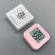 기상관측기 풍속계 장비 디지털 온도기 습도기 날씨 가정용 LCD 디지털 온도계 습도계 1 개 실내 전자, 한개옵션1, 06 Pink NO Battery