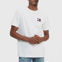 타미힐피거_ 타미힐피거 뱃지 반팔티 WHITE