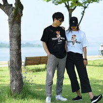 자체제작 커트지 피그먼트 DTG 프린팅 원단 20수 면싱글 다이마루 천 테디베어 나염, A112화이트 성인용