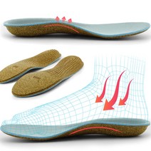 이노스포츠 INO 발편한 가벼운 코르크 기능성인솔, S(240_245mm)