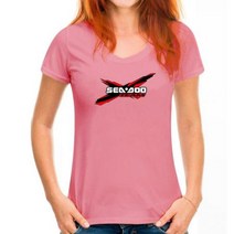 새로운 Seadoo 팀 로고 티셔츠 S 2Xl 011738 152628, 엘, 여성 딥 핑크