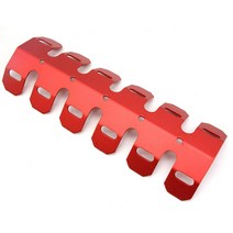 바이큐 스틸 머플러 가드 오토바이 튜닝 혼다 스즈키 야마하 KR 전기종 호환 가능, 빨간색