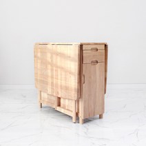 벤트리 벤느 원목 접이식 확장형 식탁 4인용 테이블, 테이블 1ea + 의자 2ea