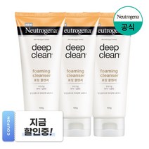 뉴트로지나 딥클린 포밍 클렌저, 100g, 3개