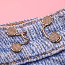 바지 허리 줄이기 요술 단추 늘리기 매직 단추 후크 훅줄여보게 청 치마 조절 고리, 엔틱실버-소