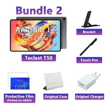 TeclastT5011인치2K태블릿 안드로이드12 2000x1200 8GBRAM UNISOCT616옥타코어 4G네트워크 C타입 고속충전, 06JP, 07256G번들2
