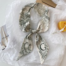 DFMEI.실크 스카프.Silk scarf. 26개의 레터링 스카프 헤어밴드 울트라 뷰티풀 포인트 넥밴드백 하늘띠녀