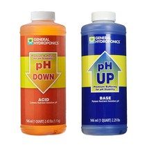 제너럴 하이드로포닉스 PH컨트롤 PH다운 PH업 946ml (2종택1) / General Hydroponics Liquid Premium Buffering