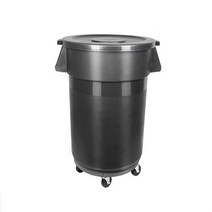 대용량 쓰레기통 120리터 원형 종량제 봉투 수거함, 5. 120L 블랙 그레이