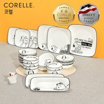 [코렐] 스누피앤찰리에디션 6인 24P 코리안 사각 세트