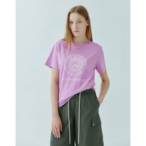 [헤지스레이디스] [헤지스 여성] [22SS] HSTS2B333V2 바이올렛 프린트배색 면