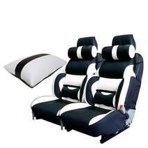 카월드 자동차 기능성 리무진시트커버 콤보세트 (시트2+목쿠션2+팔쿠션 ), 1세트, 베이지블랙