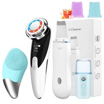 뷰티디바이스LED 페이스 라이트 테라피 스킨 리주버네이션 리프팅 장치 울트라 소닉 스크러버 실리콘 음파, 01 Type 1 White