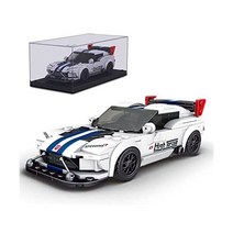 mould king 몰드킹 스피드 챔피언 레이싱 카 빌딩 키트 아크릴 디스플레이 케이스 포함 슈퍼카 27011 블록 건설 성인 8+용 수집용 모델 자동차 세트(388개), White-acr