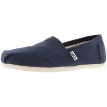TOMS 여성 클래식 알파르가타 슬립온 슈즈 네이비 캔버스 10M 로퍼스 & 슬립온스