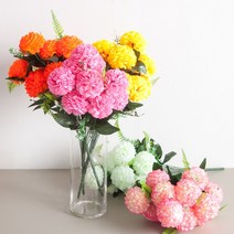 (3+2) 고급 조화 성묘꽃 21종 국화 수국 산소 추모 납골당 꽃꽂이 장식 명절 2, 뉴알륨부쉬, 크림+옐로우+오렌지