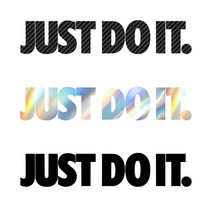 JUST DO IT 저스트두잇 포인트 데칼스티커, S, 레드, 1개