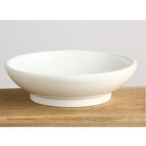 여주도자기 떡살백자 화이트 나물기 반찬그릇 굽 찬기 전통뭍양 도자기 그릇, 나물기3호