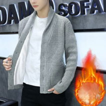 이승창 가을 겨울 니트 카디건 남자 박시핏 코트 남자 영 캐주얼 니트