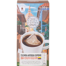 피코크 콜롬비아 안티오키아 수프리모 커피백, 240g (8gx30개)