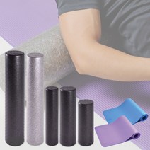 홈트세트 EPP폼롤러+NBR요가매트, 01. 폼롤러(블랙)15x60cm+요가매트(블루)