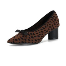 포멜카멜레 니트 리본 브라운 레오파드 펌프스 5CM FIY1F1SP019B2