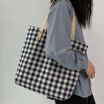 낭만라운지 헤르딘 체크 에코백 가방