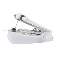 핸드 미싱기 미니 재봉틀 바느질 작업 무선 핸드헬드 의류 유용한 휴대용 DIY 재봉 직물 도구 1PC, WHITE
