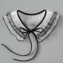 TMP-213 레이스넥 스웨터 맨투맨 장식넥 외코디 스커트 작은 케이프 블라우스