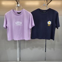 더데이걸 박시 크롭 반팔티