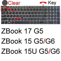 HP ZBook 15 17 키보드 커버 Firefly Fury Power G8 G7 15U G6 G5 실리콘 프로텍터 스킨 케이스 모바일 워크스테이션 액세서리, [02] Black