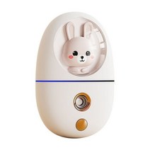 안티프래질 카툰 35ML 미니 페이셜 가습기 얼굴 나노 미스트 분무기 메이크업 보습 수분 분무기 얼굴 기선 USB, 01 라이트 그레이