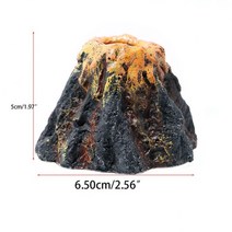 일자 잔가지 그루터기 유목 화산 모양 수족관 물고기 탱크 산소 펌프 공기 방울 돌 공기, 1pc 화산