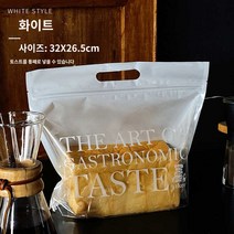 빵 비닐 봉투 포장 베이커리 투명 밀봉 집 테이크아웃, 흰색 바탕에 영문 450g 통토스트 가능, 50마리