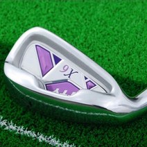 왼손 골프채 남녀 7번 아이언 카본 초보 연습채 왼손잡이, 왼손 (여성 보라색 )강철봉 몸통