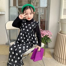 페퍼 블랙 도트 상하세트 아동복 여아옷 여아의류 여자아동복 여아상하세트 데일리룩 키즈옷 아동상하복 아동봄옷