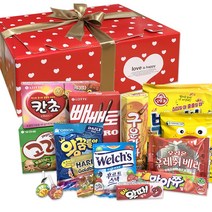행복장바구니 과자세트, 땡땡이손잡이세트 B 리본포함