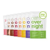 Oats Overnight Party Pack Variety 오트스 오우버나이트 고단백 저설탕 오트밀 귀리 조식 쉐이크 24개입 4.57 lbs 2.07kg 1팩