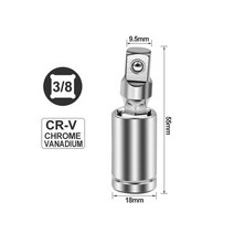 3/8인치소켓 유니버설 조인트 세트 래칫 각도 확장 바 소켓 어댑터 수동 및 공압 소켓, 3-8