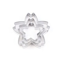 벚꽃 장식 조화 케이스 소품 액세서리 조명 3 개대 꽃잎 커터 세트 스테인레스 스틸 퐁당 케이크 쿠키, 초콜렛