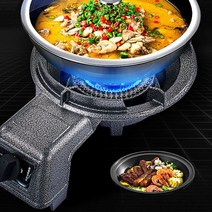 중화렌지 업소용 1구 중식화구 튀김렌지 간택기 버너 주물 고압 단일 강력한 스토브 고화력 가스렌지, 단일사이즈, C