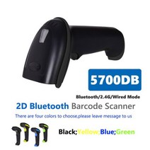 바코드 스캐너 휴대용 블루투스 1D 레이저 2D 리더 QR PDF417 2.4G 무선 유선 핸드 스마트폰 아이패드 지원, 5700DB